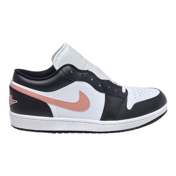 Nike Air Jordan 1 Low White Black Rust Pink 553558-165 Sneakers Men's Size 11 - Picture 1 of 9